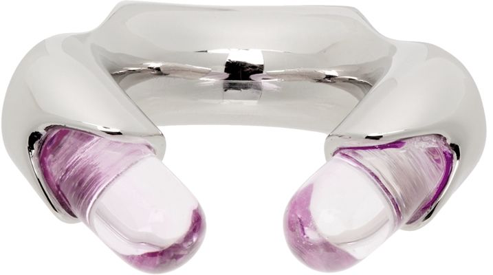 Lorette Colé Duprat Silver & Pink Resin Ring