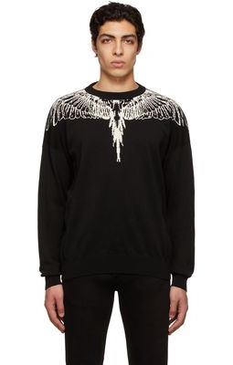 Marcelo Burlon County of Milan Black Wings Sweater