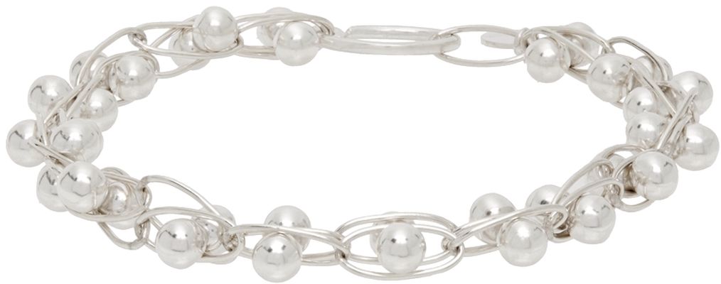 Jil Sander Silver Bead Chain Bracelet
