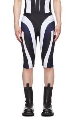 Mugler Black & White Bike Shorts
