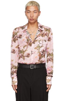 LU'U DAN SSENSE Exclusive Pink Floral Bà Shirt