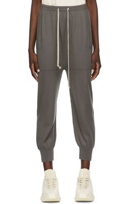 Rick Owens Grey Cashmere Boiled Lounge Pants