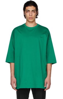 Juun.J Green Overfit Graphic Half Sleeve T-Shirt