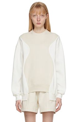 VAARA White & Beige Patchwork Sweatshirt