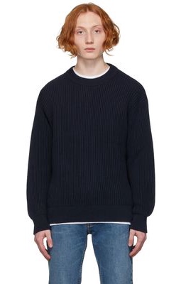 Nudie Jeans Navy Frank Chunky Rib Sweater