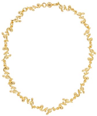 Hannah Jewett Gold Strawberry Barbed Wire Necklace
