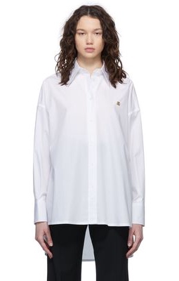Dolce & Gabbana White Cotton DG Logo Shirt