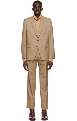 Dries Van Noten Beige Check Suit