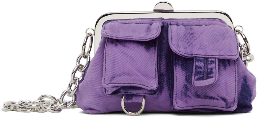 Marques Almeida SSENSE Exclusive Purple Multipocket Mini Clasp Bag