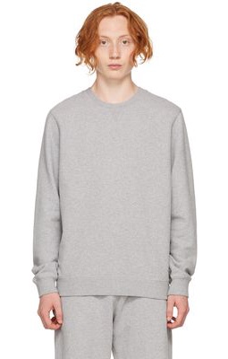 Sunspel Grey Cotton Loopback Sweatshirt