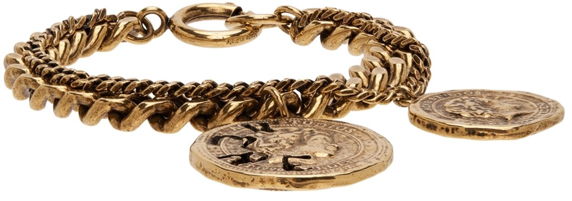 Acne Studios Gold Coin Charm Bracelet
