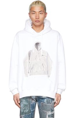 Doublet White 'Hoodie' Photo Hoodie