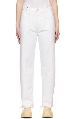AGOLDE White Pieced Angle Jeans