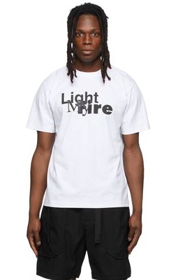 Sacai White 'Light My Fire' T-Shirt