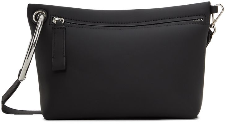 Dries Van Noten Black Faux-Leather Messenger Bag