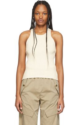 Dion Lee Off-White Rib Buckle Tank Top