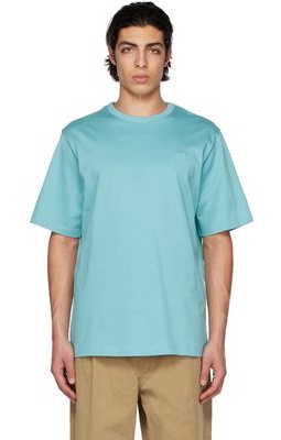 Juun.J Blue Overfit Graphic Half Sleeve T-Shirt