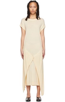 Lemaire Beige Double Layer Skirt Mid-Length Dress