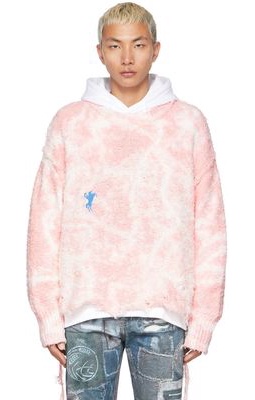 Doublet Pink Bleached Pullover Sweater