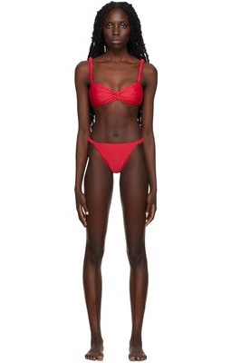 Diotima Red Matte Ruch Bikini