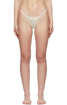 softandwet SSENSE Exclusive Off-White Butterfly Thong