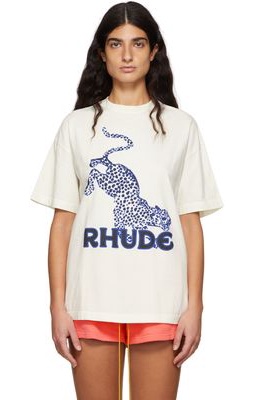 Rhude Off-White Lepord T-Shirt