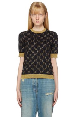 Gucci Black & Gold Lurex GG Sweater