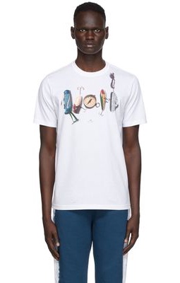 PS by Paul Smith White Fish Hook T-Shirt