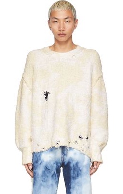 Doublet Off-White Bleached Pullover Sweater