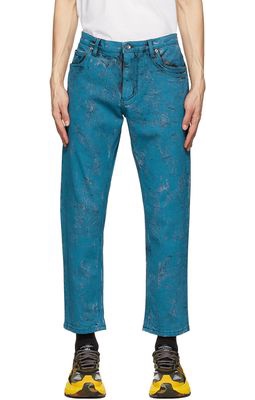 Dolce & Gabbana Blue Marbled Jeans