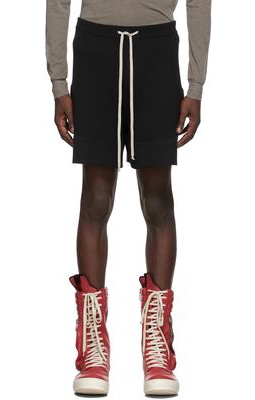 Rick Owens Black Cashmere Shorts