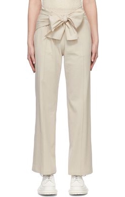 LE17SEPTEMBRE Off-White Easy Wrap Trousers