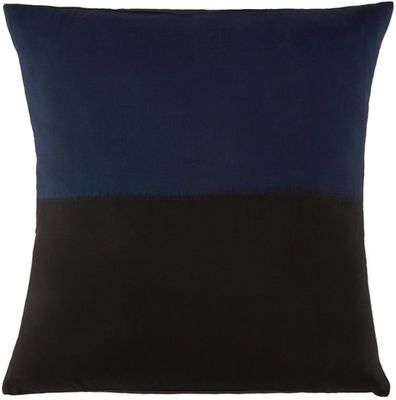 Studio Variously Blue & Black Aakar Mor Silk Pillow