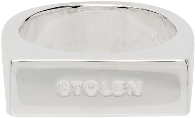 Stolen Girlfriends Club Silver Stamp Signet Ring