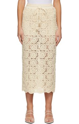 Missing You Already Beige Lace Maxi Long Skirt