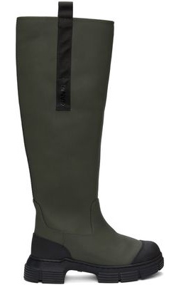 GANNI Green Country Boots