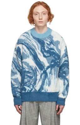 Feng Chen Wang Blue Landscape Sweater