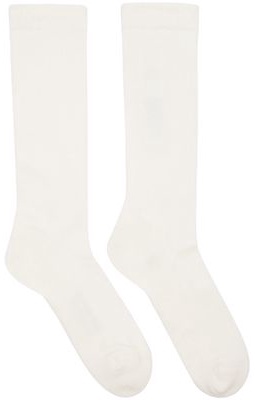 Rick Owens Drkshdw Off-White Logo Socks