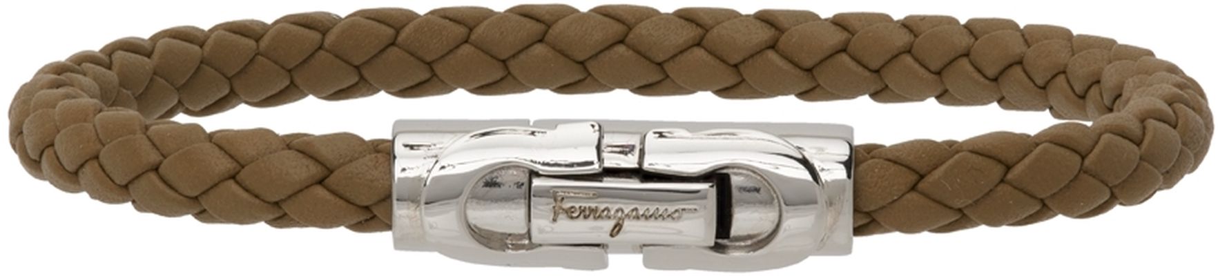 Salvatore Ferragamo Brown Leather Bracelet