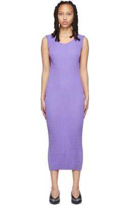 Issey Miyake Purple Spongy Dress