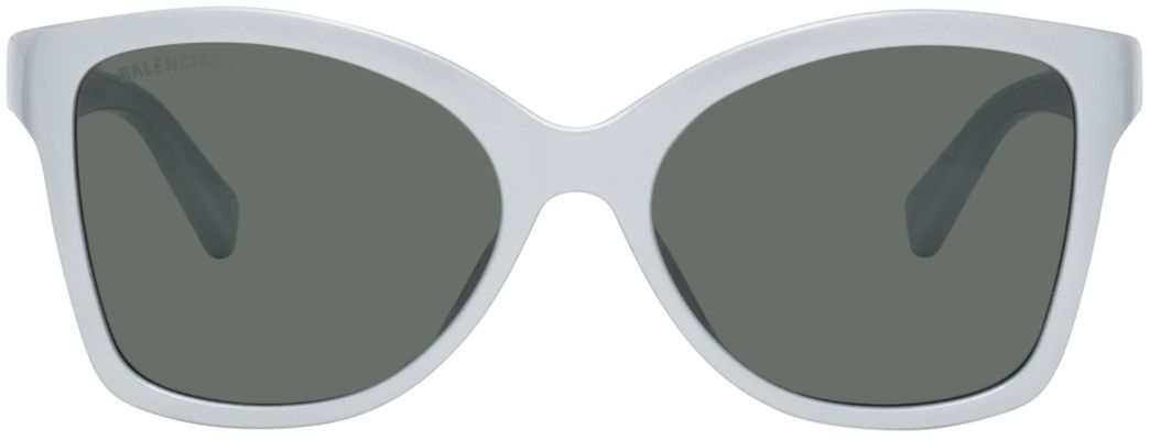 Balenciaga Silver Acetate Butterfly Sunglasses