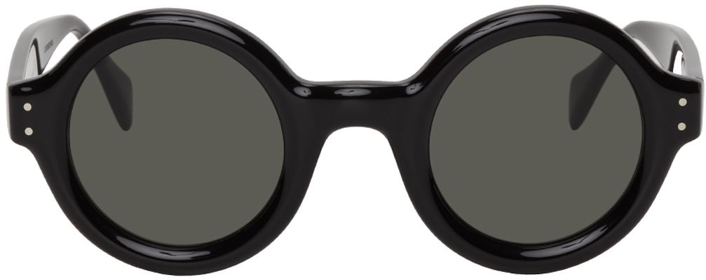 Gucci Black & Grey Round Sunglasses