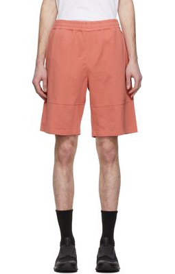 Z Zegna Pink Solid French Terry Shorts