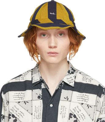 Bode Navy & Yellow Killington Stripe Structured Hat