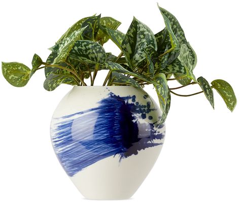 Tom Kemp SSENSE Exclusive White & Blue Phantom Vase