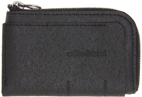 Côte & Ciel Black Recycled Leather Zippered Wallet