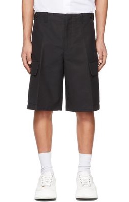 Jil Sander Black Double Cargo Shorts