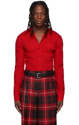 LU'U DAN SSENSE Exclusive Red Cotton Poplin Shirt