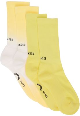 Socksss Two-Pack Yellow Cotton Socks
