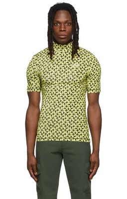Coperni SSENSE Exclusive Black & Yellow High Neck Fitted T-Shirt